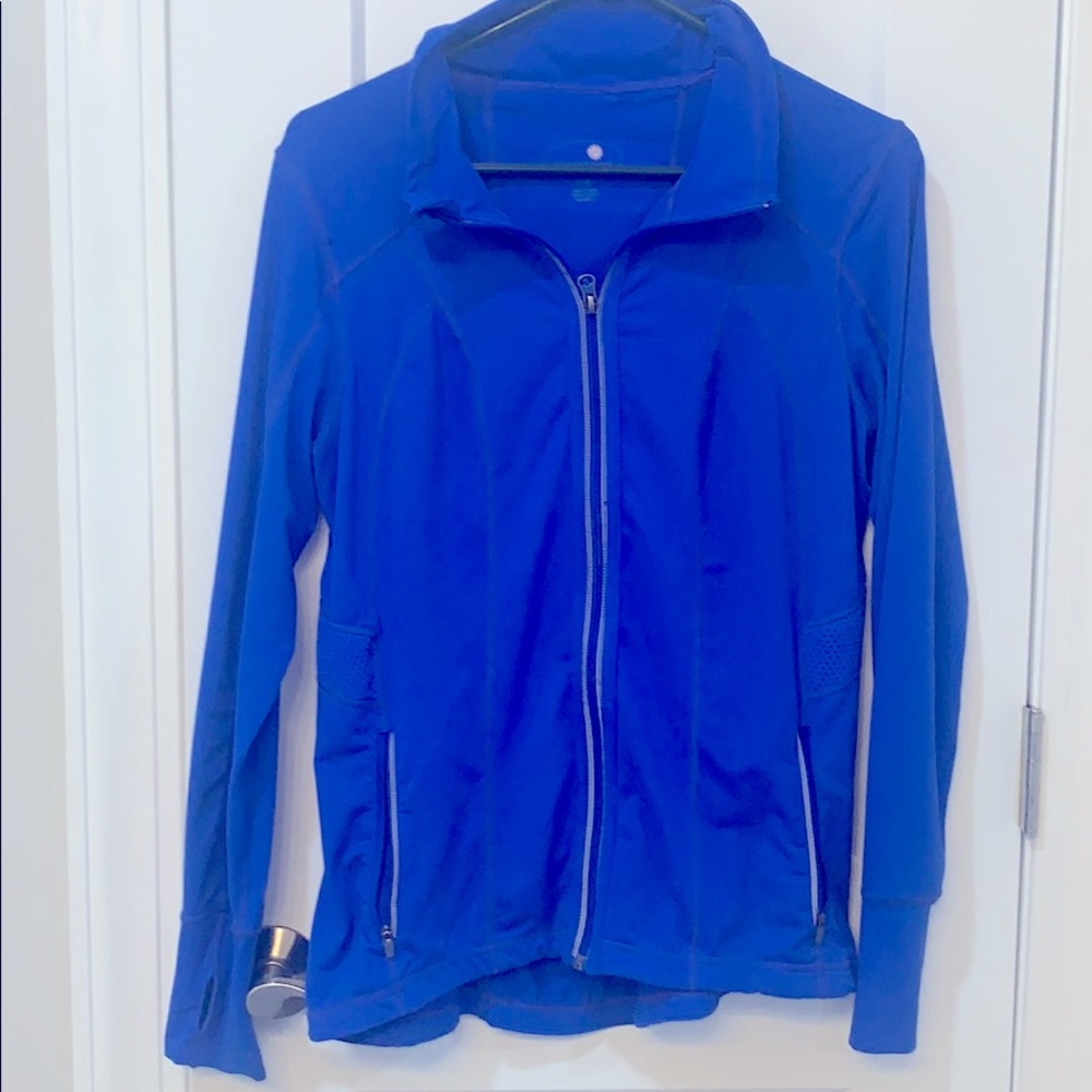 Beautiful blue women’s active wear jacket
